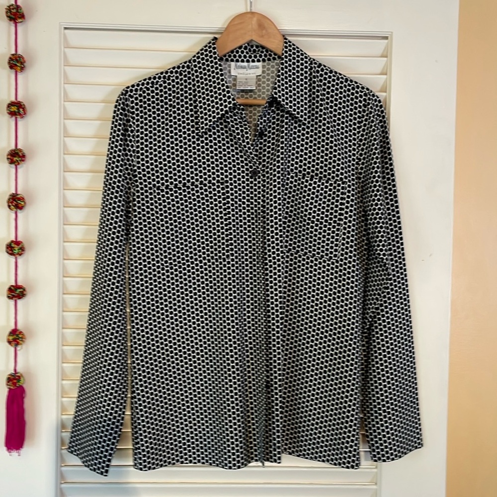 Silk Neiman Marcus front button shirt.